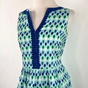 Vineyard Vines Ikat Polka Dot Dress Sz 8